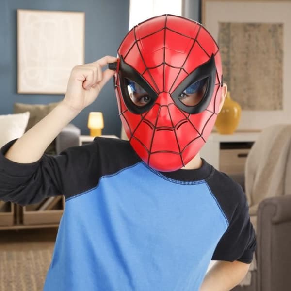 Spider-Man självlysande mask, självlysande förklädnadsleksak, superhjälteleksaker från 5 år, Marvel