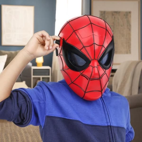 Spider-Man självlysande mask, självlysande förklädnadsleksak, superhjälteleksaker från 5 år, Marvel