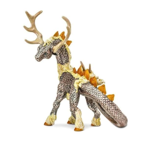 Figurinsafari Drakontjur Grå Silver för Barn - Märke SAFARI - 12 x 10 x 13,5 cm