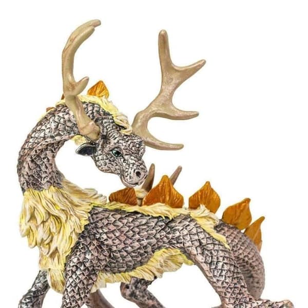 Figurinsafari Drakontjur Grå Silver för Barn - Märke SAFARI - 12 x 10 x 13,5 cm