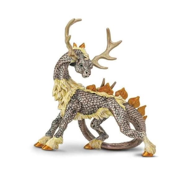 Figurinsafari Drakontjur Grå Silver för Barn - Märke SAFARI - 12 x 10 x 13,5 cm