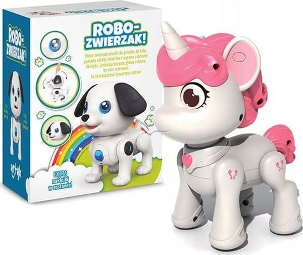 Robotminiatur - miniatyrfigur - animerat djur mini Artyk Robot Enhörning Arktisk 170812