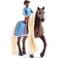 Miniatyrbild 4 av 6: Leo and Rocky Hairdressing Horse Box - Sofia's Beautys Horse Figurines - 18 delar leksakslåda - Maned Horses