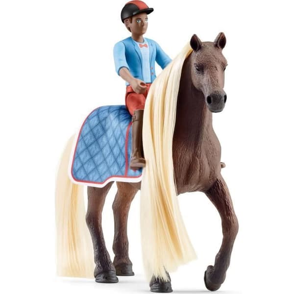 Leo and Rocky Hairdressing Horse Box - Sofia's Beautys Horse Figurines - 18 delar leksakslåda - Maned Horses