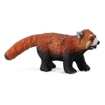 Röd pandafigur - Handmålad - 7,5 x 2,3 x 3,3 cm - Barn 3-9 år - Plast
