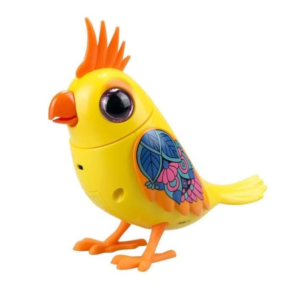 SILVERLIT DIGIBIRDS Interactive Bird - Whistles 60 Nursery Rhymes - Reagerar på röst och rör sig realistiskt