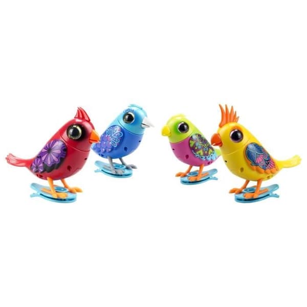 SILVERLIT DIGIBIRDS Interactive Bird - Whistles 60 Nursery Rhymes - Reagerar på röst och rör sig realistiskt