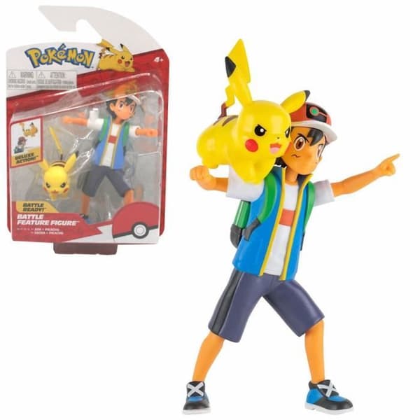 Battle Feature Figures Selection | pokemon | Deluxe flyttbar actionfigur | Sasha &amp; Pikachu