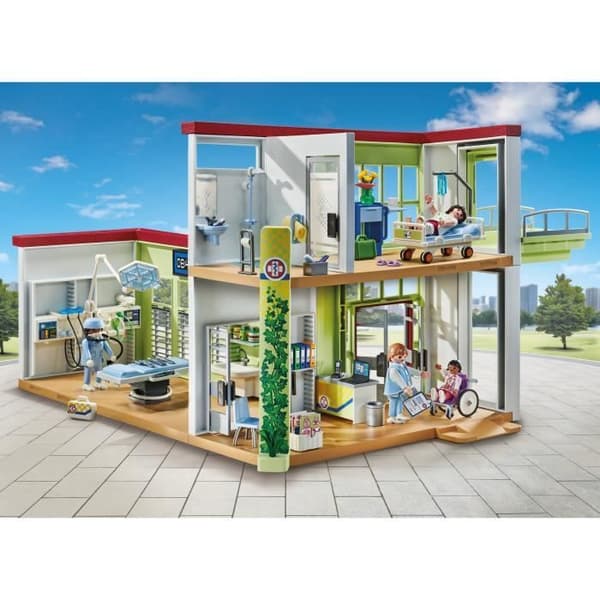 PLAYMOBIL 71615 Möblerat sjukhus, Action Heroes, Sjukhuset, 165 stycken, Från 4 år gammal