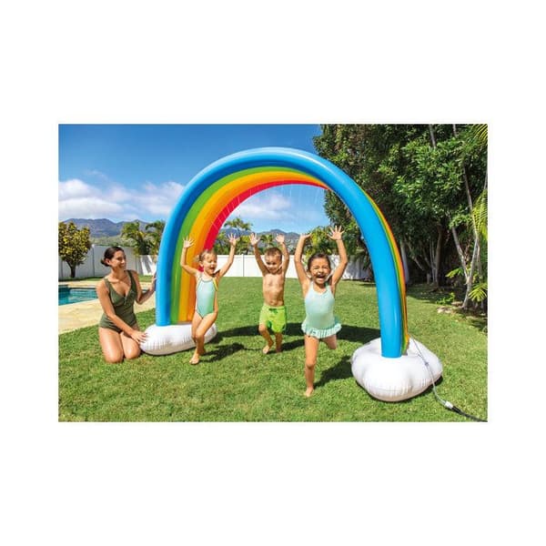 Sprinkler - INTEX - Arc en Ciel XXL - Bas fylld med vatten - Trädgårdsbevattning - Flerfärgad