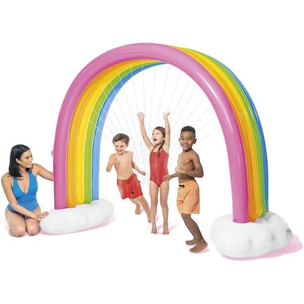 Sprinkler - INTEX - Arc en Ciel XXL - Bas fylld med vatten - Trädgårdsbevattning - Flerfärgad