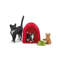 Miniatyrbild 4 av 6: Coffret Lekeområde för gulliga katter, djurfigurer med katter, för barn från 3 år, Schleich 42501 Farm World