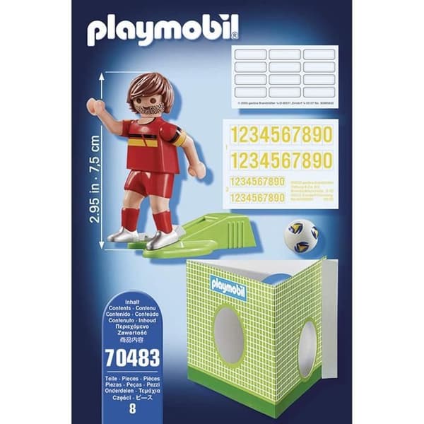 PLAYMOBIL - Sport & Action - Belgisk spelare - Enhandsskyttefunktion - Belgiens lagtröja