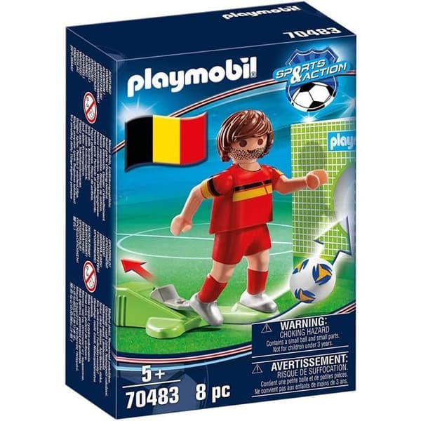 PLAYMOBIL - Sport &amp; Action - Belgisk spelare - Enhandsskyttefunktion - Belgiens lagtröja