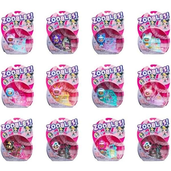 ZOOBLES LEKSAK - PACK MED 1 Z-GIRLZ - 6061365 - Magiska och färgade bollar som kan förvandlas till fantastiska djur - Slumpmässig modell