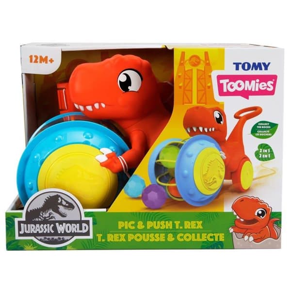 Rocco giocattoli - E73254 - Toomies Jurassic World Pic-Push T-Rex Early Childhood Multicolor