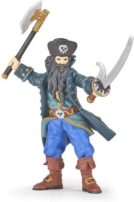 Piratfigur: Blackbeard Unik Färg