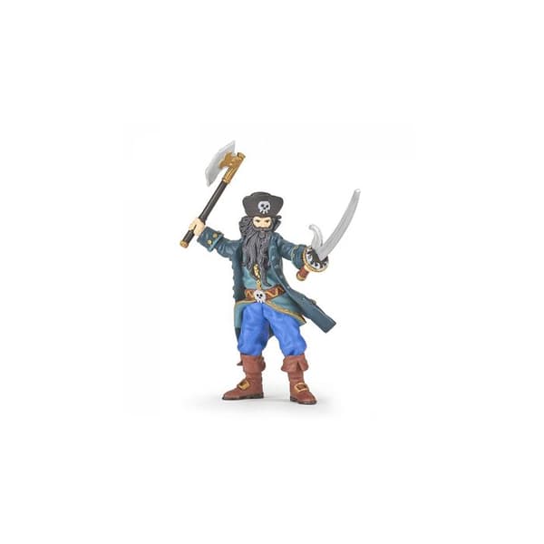 Piratfigur: Blackbeard Unik Färg