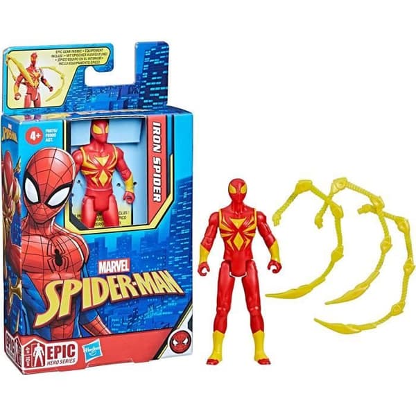 Iron Spiderman ledad figur - HASBRO - Epic Hero Series - Leksak för barn från 4 år och uppåt