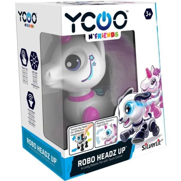 YCOO Interactive Unicorn Robot - 13cm - Rosa - För barn från 3 år