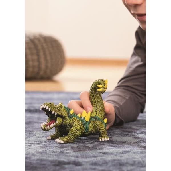 Swamp Monster Figure - Ultrarealistisk och hållbar krokodilleksak med gröna fjäll och häftiga tänder present till pojkar