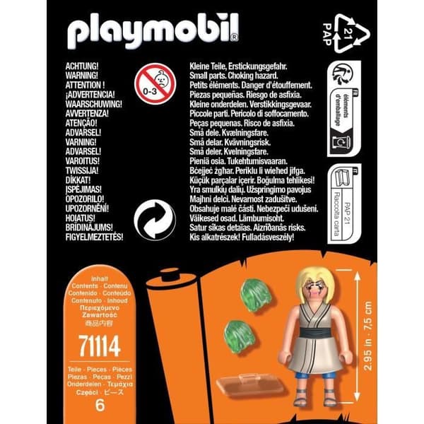 PLAYMOBIL Tsunade figur - Naruto Shippuden - Vit - 6 stycken - Från 5 år