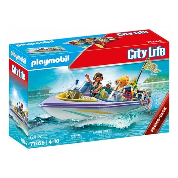 PLAYMOBIL 71366 Brudgum och båt, Stadsliv, Bröllop, Förvaringslåda, Från 4 år