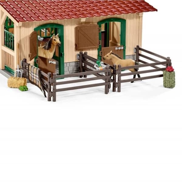 SCHLEICH - Stall med hästar - 42195 - Farm World range - Blandat - Barn - Box