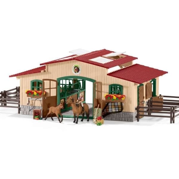 SCHLEICH - Stall med hästar - 42195 - Farm World range - Blandat - Barn - Box