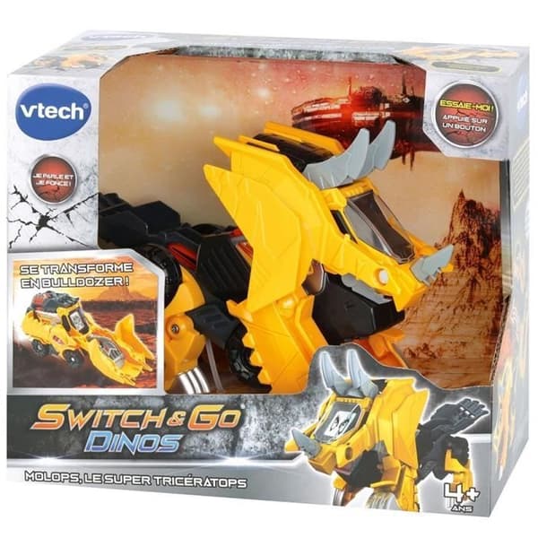 VTECH - Switch &amp; Go Dinos - Molops, Super Triceratops (grävmaskin)