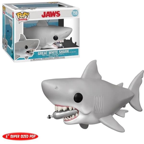 Funko Pop! Filmer: Jaws - Shark med scuba tank 15 cm