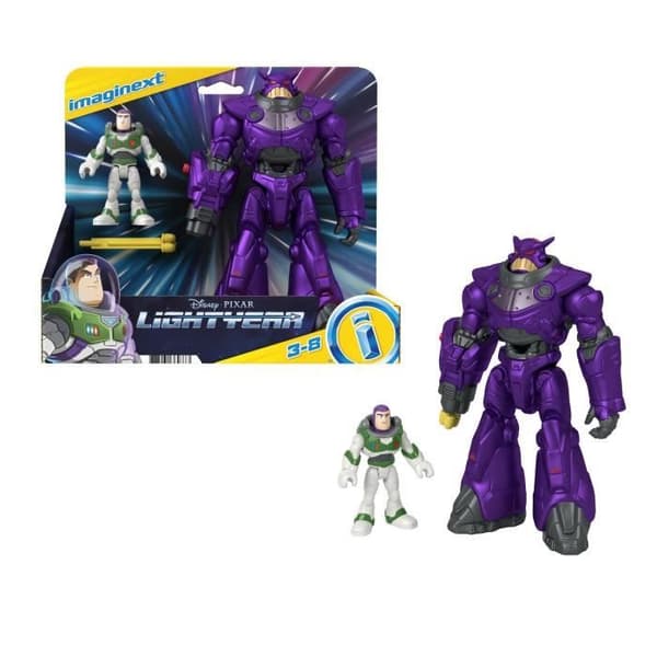 Actionfigur - FISHER PRICE - Disney Pixar Buzz Lightyear - Buzz och Mega Zurg - Blandat - Från 3 år