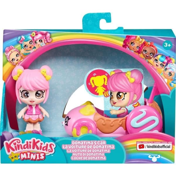 Mini Kindi docka och racerbil - ÄLGEKAKAR - Mini Kindi - 9cm - Tjej - 3 år och uppåt