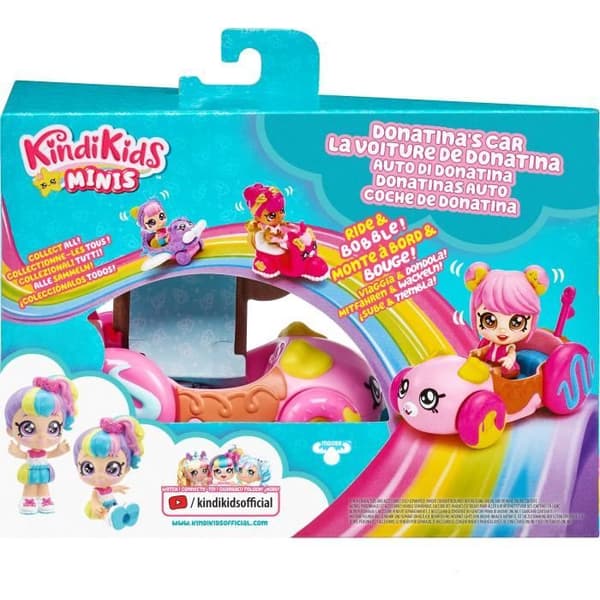 Mini Kindi docka och racerbil - ÄLGEKAKAR - Mini Kindi - 9cm - Tjej - 3 år och uppåt