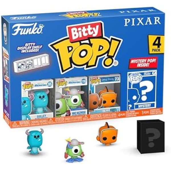 Figur - Funko - Bitty Pop! Pixar - Monsters Inc. 4PK - Sulley, Boo, Mike Wazowski - 2,2 cm