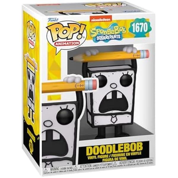 Figur - Funko Pop! - Doodlebob - Spongebob - 9,5 cm - Kvalitetsvinyl - Idealisk Gåva