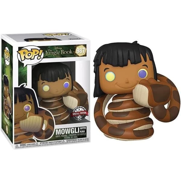 Funkofiguren Djungelboken Mowgli med Kaa 987
