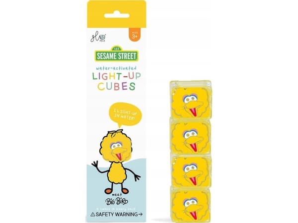 Glo Pals Glo Pals, Sensoriska kuber som lyser i vattnet - Big Bird, 4 st.
