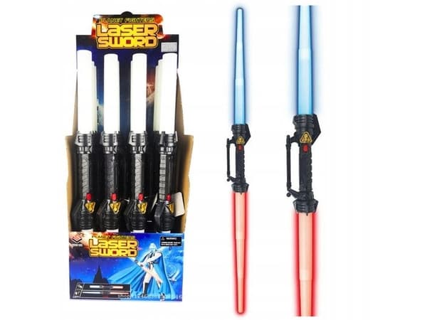 Dubbelsidigt rymdsvärd Batterilampor Ljus Ljud 122 cm