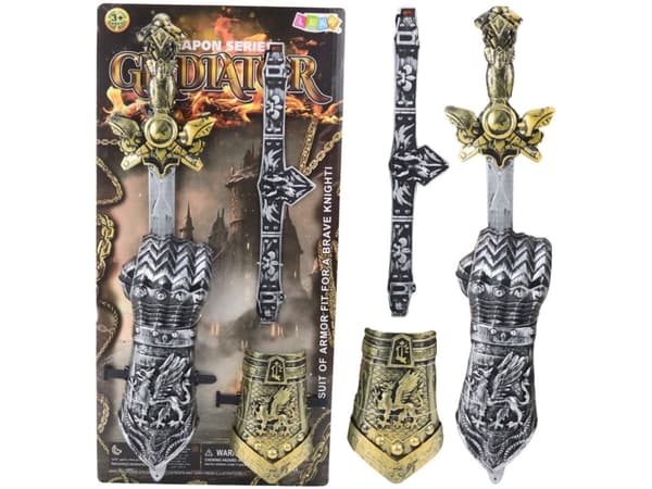 Gladiator Knight Set Svärdskydd Bälte Dekorerat