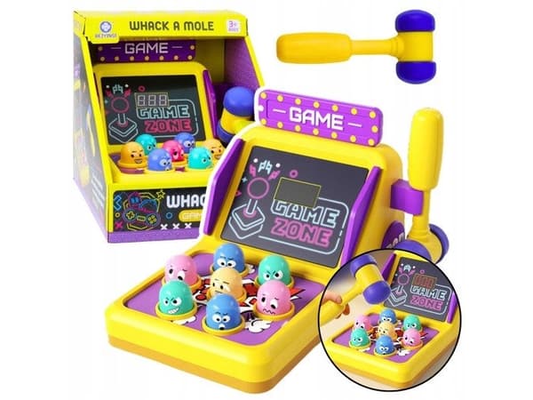 Whack A Mole Arcade Spilleautomat med Hammer Lights Sounds