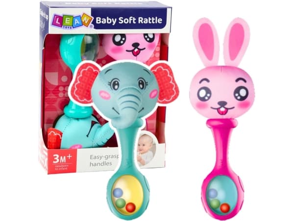 Pehmeä pallo Rattle Set Elefantti Rabbit 2kpl