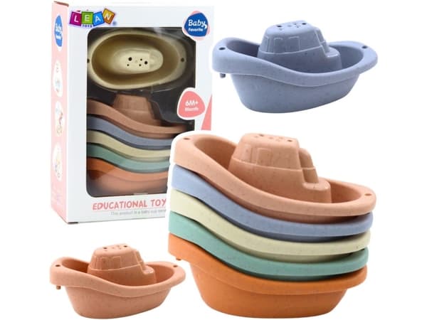 Set med badleksaker för småbarn Pastell 6st