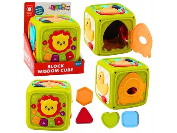 Baby Lion pedagogisk interaktiv kub grön