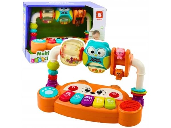 Pedagogiskt piano Interaktiv skallra Uggla Orange