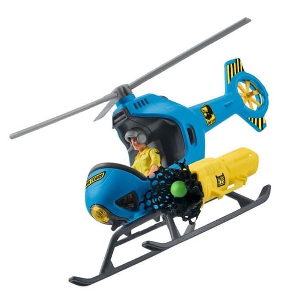 Ilmahyökkäys, Schleich-setti, jossa on 1 helikopteri, 1 ihmishahmo ja 1 tapejara-dinosaurus, lelusetti