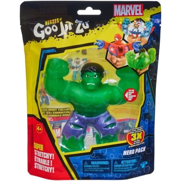 Hulk S3 -figuuri - MOOSE TOYS - 11 cm - Goo Jit Zu Marvel - Vihreä ja sininen