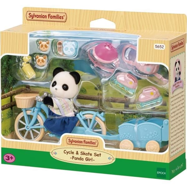 Pandapigen, hendes cykel og hendes trailer - SYLVANIAN FAMILIES - 5652 - For børn fra 3 år