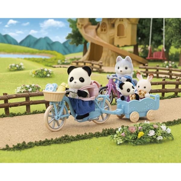 Pandapigen, hendes cykel og hendes trailer - SYLVANIAN FAMILIES - 5652 - For børn fra 3 år