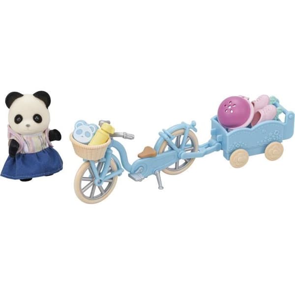Pandapigen, hendes cykel og hendes trailer - SYLVANIAN FAMILIES - 5652 - For børn fra 3 år